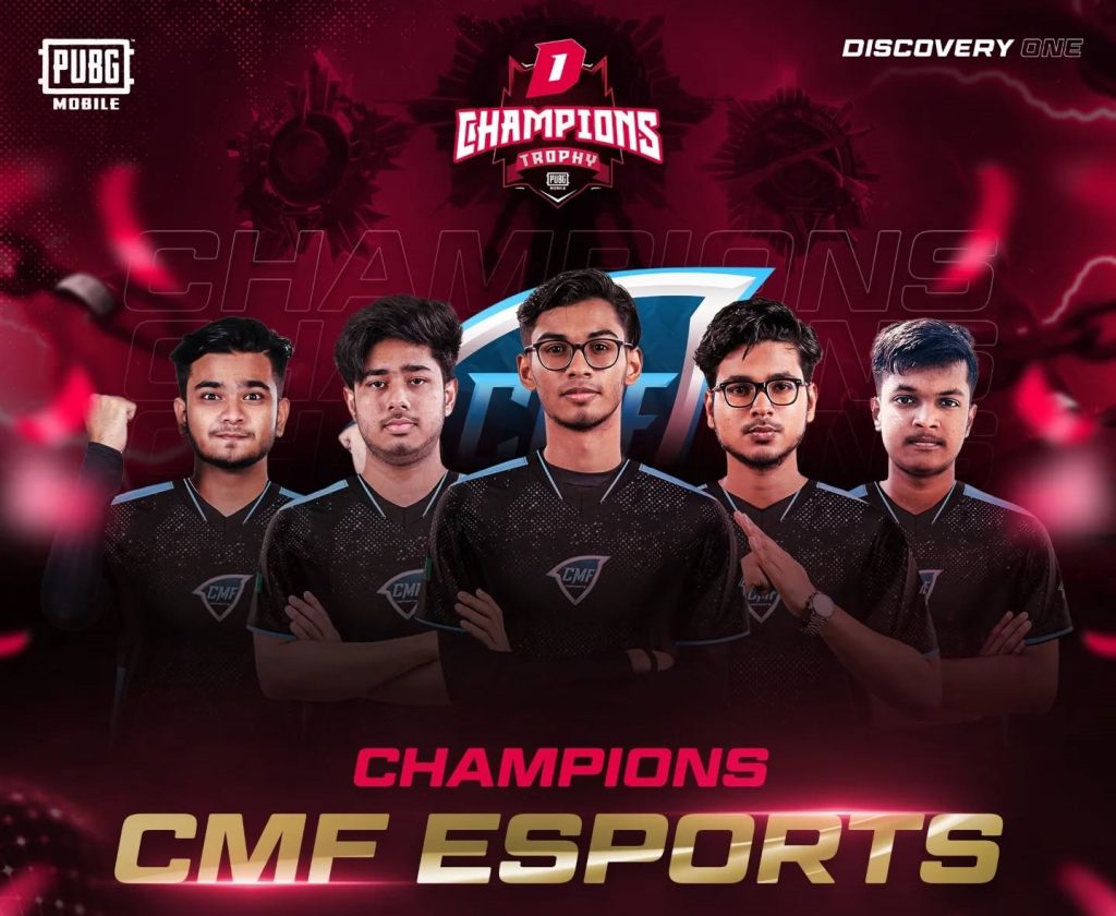 CMF Esports win the d1 champions trophy in pubg mobile